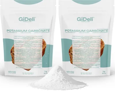 Produktbild von Kaliumcarbonat 2kg Pottasche K2CO3 E501 für Backen, Reinigen & pH-Pufferung