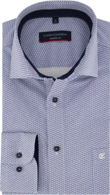 Produktbild von Casa Moda Modern Fit Hemd normale Passform blau bedruckt