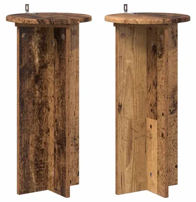 Zdjęcie produktu dla vidaXL Stojak na rośliny, 2 sztuki, drewno z odzysku, 29,5 x 29,5 x 60 cm