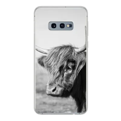 Produktbild von MuchoWow® Handyhülle Schutzhülle Hülle für Samsung Galaxy S10e Schottischer Highlander - Tiere - Schwarz - Weiß Silikon Softcase Handy Hülle - Handy