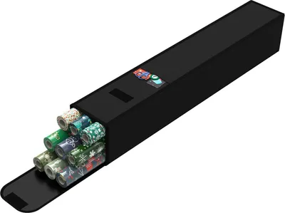 Produktbild von Haltbare 600D Oxford-Stoff Geschenkpapier Aufbewahrungsbox Organizer für Geschenkpapierrollen (79 x 13 x 13 cm) Schwarz