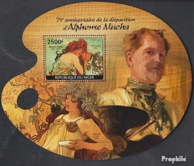 Produktbild von Briefmarken Niger 2014 Mi Block 292 (kompl. Ausg.) postfrisch Alfons Mucha
