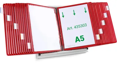 Produktbild von tarifold Sichttafelsystem 435303 DIN A5 rot mit 30 St. Sichttafeln, 1 St.