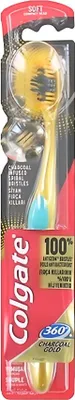 Immagine prodotto di Spazzolino Colgate 360 Charcoal Gold Soft Nero/Oro - 1 pezzo