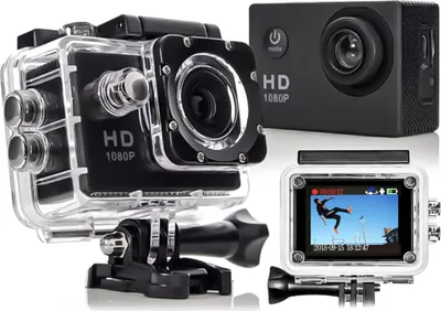 Produktbild von Full Hd 1080P Sportkamera, Wasserdicht Bis 30M, 170° Winkel, Helmhalterung