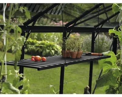 Obrázok produktu pre Vitavia stôl na rastliny pre skleníky, skladací čierny 120 x 56 x 81 cm