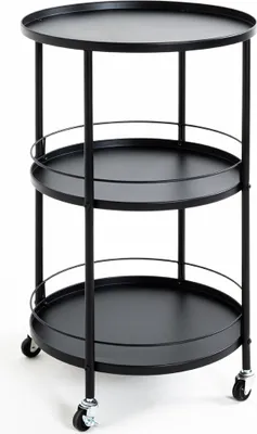 Produktbild von HAKU Servierwagen schwarz - Maße: H 75 x Ø 45 cm; 23503