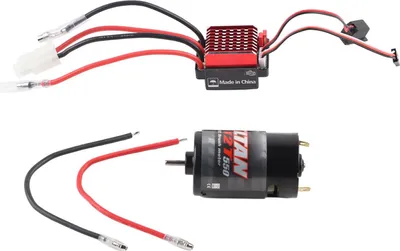 Zdjęcie produktu dla 550 silnik szczotkowy 360A Elektroniczny regulator prędkości ESC dla 1/10 RC CAR12T