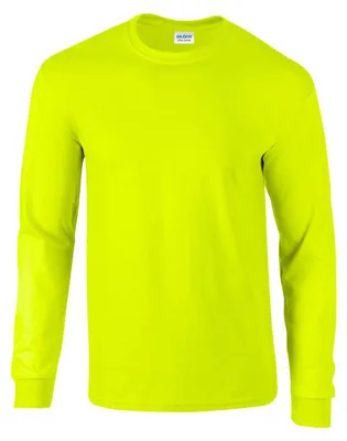 Image de Gildan - T-shirt pour hommes/femmes unie à manches longues FK2737 (M) (vert sécurité)