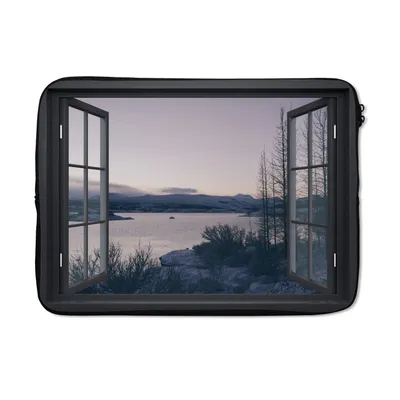 Produktbild von MuchoWow® Laptop Hülle 13 Zoll Aussicht - Berg - Nacht Laptoptasche - Laptophülle - Sleeve - Rundumschutz