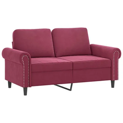 Produktbild von 2-Sitzer-Sofa Weinrot 120 cm Samt