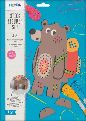 Image de Kit de broderie "Ours" | 165×225×50 mm multicolore