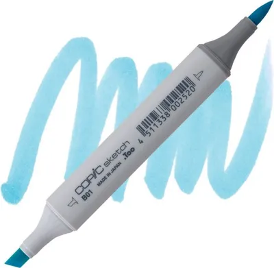 Image de Pinceau et burin double face COPIC Sketch, B01 Bleu menthe
