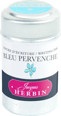 Produktbild von Jacques Herbin 6x 6 Tintenpatronen Dose, Standard-Format Mittelblau 20113T