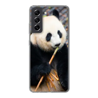 Produktbild von MuchoWow® Handyhülle Schutzhülle Hülle für Samsung Galaxy S21 FE Großer Panda - Bambus - Blätter Silikon Softcase Handy Hülle - Mobiltelefonhülle