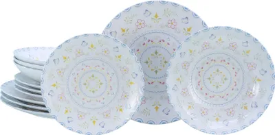 Produktbild von CreaTable, 24868, Primavera Pastell, Tellerset 12-tlg, Steinzeug