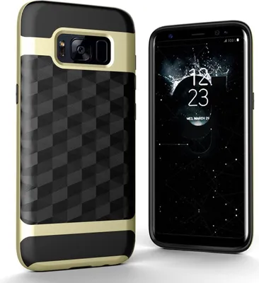 Produktbild von Hülle für Samsung Galaxy S7 Backcover Case Handy Schutzhülle - Cover 3D Prisma Design Gold
