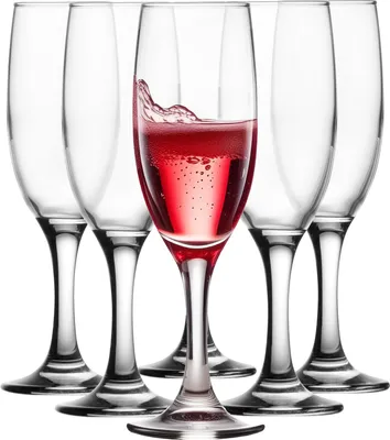 Produktbild von Glasmark KROSNO, 150ml, Set von 6, Champagnerglas, Sektglas Prosseco Design Spülmaschinenfest, einzigartige Form und Stil, Perfekt für zu Hause Partys