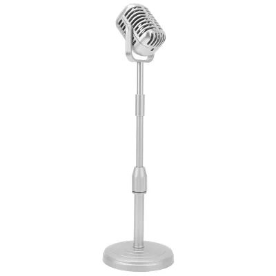 Zdjęcie produktu dla Retro Microphone Props, Fake Vintage Microphone Prop Model, Fake Retro Microphone Model, Vintage Microphone, Retro Microphone Costume Prop, Retro Microphone Prop Model