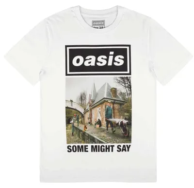 Produktbild von Oasis - "Some Might Say" T-Shirt für Herren/Damen Uni RO17466 (L) (Weiß)