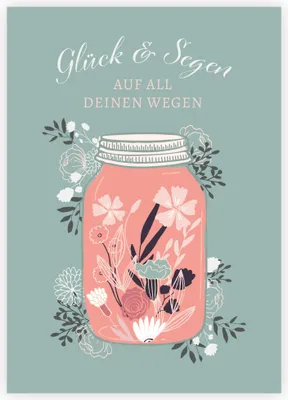 Produktbild von Zauberhafte Retro Geburtstagskarte um lieben Menschen Glück und Segen zu wünschen