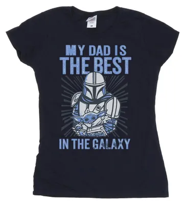 Productafbeelding van Star Wars - "Mandalorian, de beste vader" T-shirt voor dames, model BI43481 (maat M), marineblauw