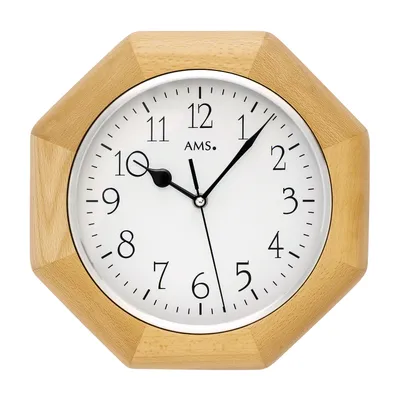 Zdjęcie produktu dla Radiobudzik ścienny nowoczesny 27 cm x 27 cm x 5 cm - AMS Model: 5512/18