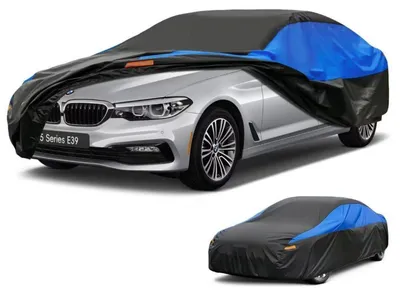 Immagine prodotto di Copertura impermeabile e traspirante per auto, compatibile con BMW Serie 5 E39 (1995-2004), colore nero o blu