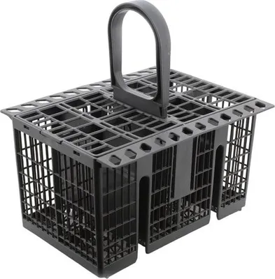 Obrázek produktu pro Koš na příbory pro myčky nádobí s výřezy - vhodný pro Whirlpool, Ariston, Bauknecht, Hotpoint, Ignis a Indesit - 210 x 162 x 220 mm