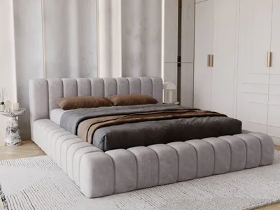 Produktbild von GrainGold Polsterbett Italia 180x200 cm - Bett 180x200, Polsterbett mit Bettkasten und Lattenrost - Grau (Whisper 17)
