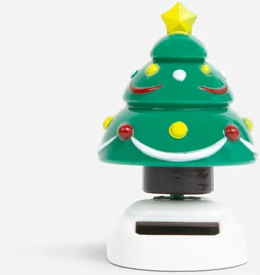Produktbild von Solarbetriebene Solardekoration – Beweglicher Weihnachtsbaum – Solarzelle ohne Batterien – 10 x 5,5 x 6 cm – Fensterdekoration für Zuhause, Auto oder Garten [11459T]