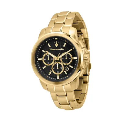 Immagine prodotto di Maserati orologio da polso in acciaio inox cronografo SUCCESSO uomo oro D2UMAR8873621013