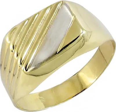 Produktbild von Herrenring Gold Glare 1454 Gelb- und Weißgold Ringgröße 72, 3,34 g, Hypoallergen