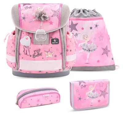 Produktbild von Belmil Classy ergonomisches Schulranzen-Set 4-teilig "Ballet Light Pink" mit Brustgurt