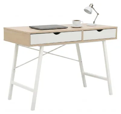 Schreibtisch mit 2 Schubladen 100x48x76 cm Sonoma-Eiche