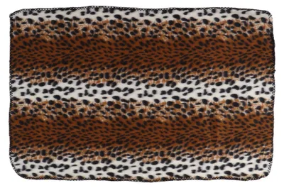 Produktbild von Hundedecke aus weichem Plüsch, maschinenwaschbar, für kleine Haustiere, Hunde, Katzen, Leopardenmuster, M