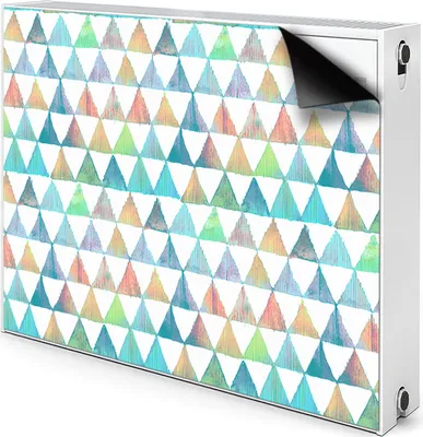 Produktbild von Magnet Heizkörper Heizkörper-Abdeckung Heizkörperabdeckung 80x60 cm  - Dreiecke, geometrisch