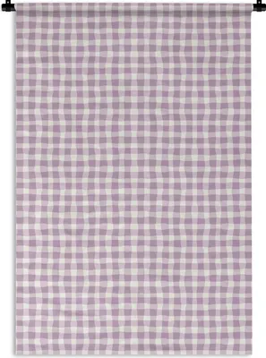 Produktbild von MuchoWow® Wandteppich Wandbehang Pastell - Lila - Muster 120x180 cm Tapisserie Dekoration Wandtuch - Schlafzimmer - Dekorationen für das Haus