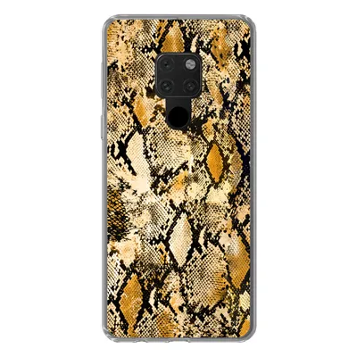Produktbild von MuchoWow® Handyhülle Schutzhülle Hülle für Huawei P40 Lite Tiermuster - Schlange - Gold - Schwarz Silikon Softcase Handy Hülle - Handy