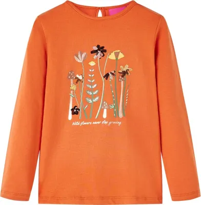 Produktbild von Kinder-Langarmshirt Dunkelorange 116