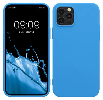 Produktbild von kwmobile Handyhülle für Apple iPhone 12 / iPhone 12 Pro Hülle - TPU Case - Kabelloses Laden - Schutzhülle Cover in Neon Blau