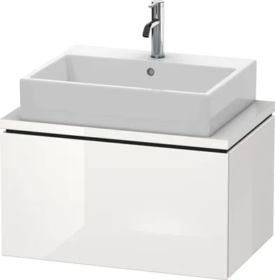 Produktbild von Konsolenunterschrank L-CUBE 400x720x477mm weiß hochglanz weiß hochglanz
