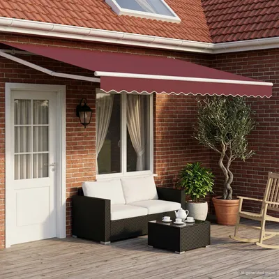 Produktbild von vidaXL Elektrische ausziehbare Markise Bordeauxrot 5 x 3 m