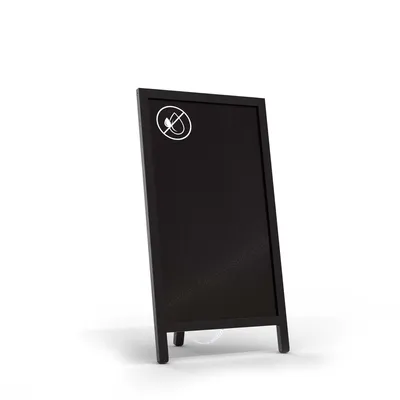 Produktbild von Kundenstopper, SCHWARZ, Aufsteller mit Kreidefläche, einseitig 78x44 cm, Werbeaufsteller