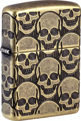 Produktbild von Zippo Feuerzeug Skulls Armor Case messing 540 graviert Sturmfeuerzeug