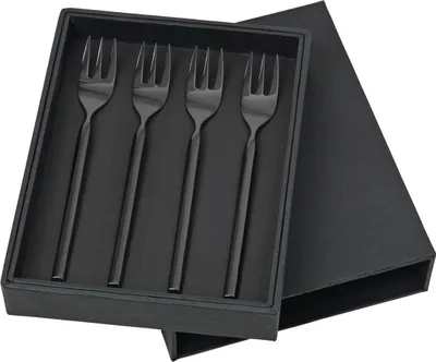 Produktbild von Broste Copenhagen TVIS Kuchengabel titanium black 4tlg.