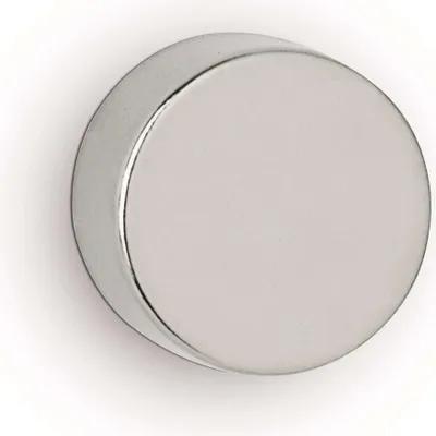 Produktbild von MAUL Magnet rund 4 Stück 8 kg Stahl Metall Neodym magnetisch Ø 1.5 x 1 cm silber