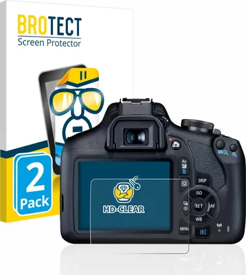 Produktbild von 2x Für Canon EOS 2000D Schutzfolie BROTECT Displayschutz Display Schutz Folie Klar Transparent