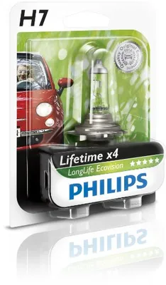 Produktbild von PHILIPS Hauptlampe H7, Sockel PX26d 12 V, 55 W, "LongLife EcoVision", SB-verpackt