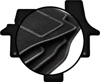 Immagine prodotto di Set completo di tappetini in velluto per: VW Transporter T5 Caravelle a 2 posti (2003-2015)
